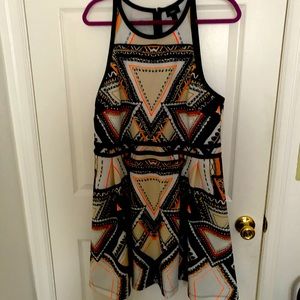 Tribal fit & flare dress